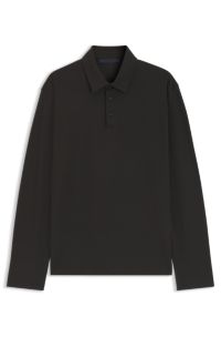 BOSS BY BECKHAM polo shirt in cotton and silk, Black