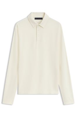 BOSS BY BECKHAM polo shirt in cotton and silk, Natural