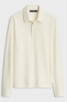 BOSS BY BECKHAM polo shirt in cotton and silk, Natural