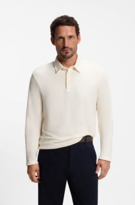 BOSS BY BECKHAM polo shirt in cotton and silk, Natural