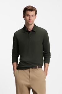 BOSS BY BECKHAM polo en algod&oacute;n y seda, Verde oscuro