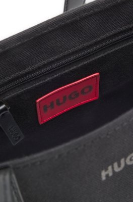 Hugo Tote bag with gold hardware and printed logo shoppingväskor & totes dam – bild 5