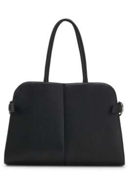 Faux-leather tote bag with embossed logo 3