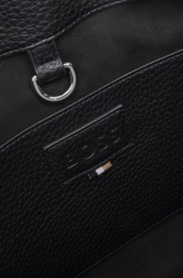 Faux-leather tote bag with embossed logo 5