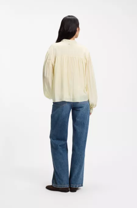 Chemisier Oversize en tissu léger orné de détails froncés
