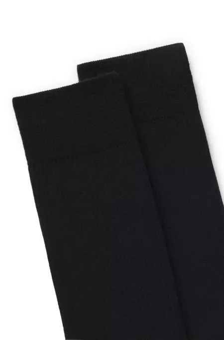 Lot de deux paires de chaussettes mi-mollet côtelées