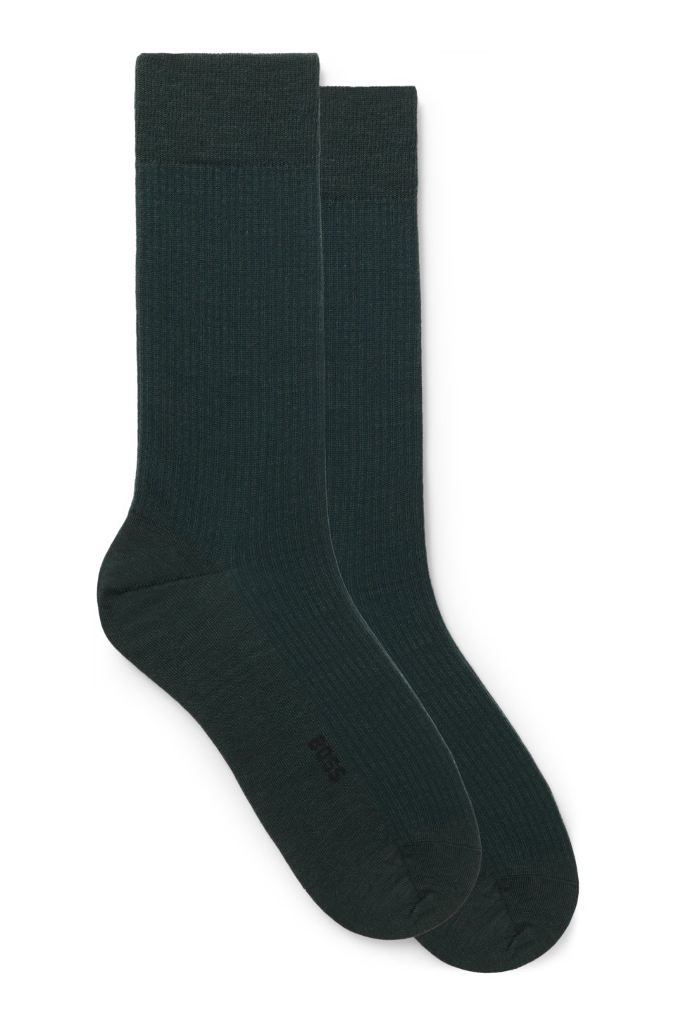 Two-pack of regular-length ribbed socks