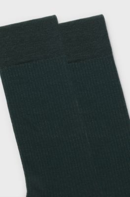 Two-pack of regular-length ribbed socks, Light Green