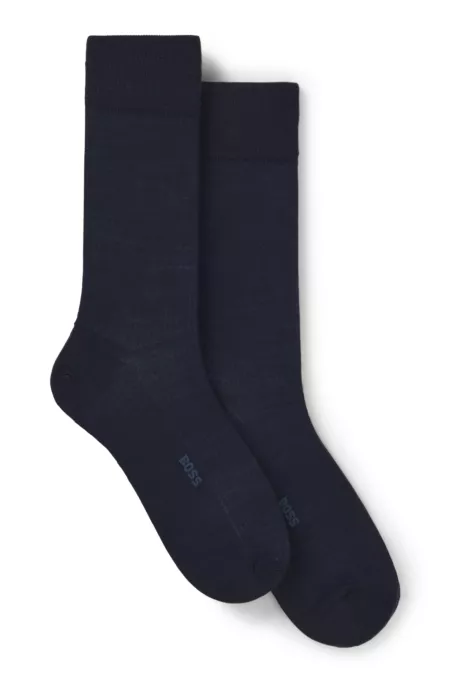 Lot de deux paires de chaussettes mi-mollet côtelées