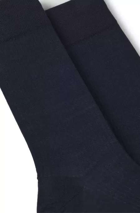 Lot de deux paires de chaussettes mi-mollet côtelées