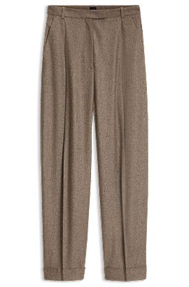 Relaxed-fit trousers in textured stretch fabric