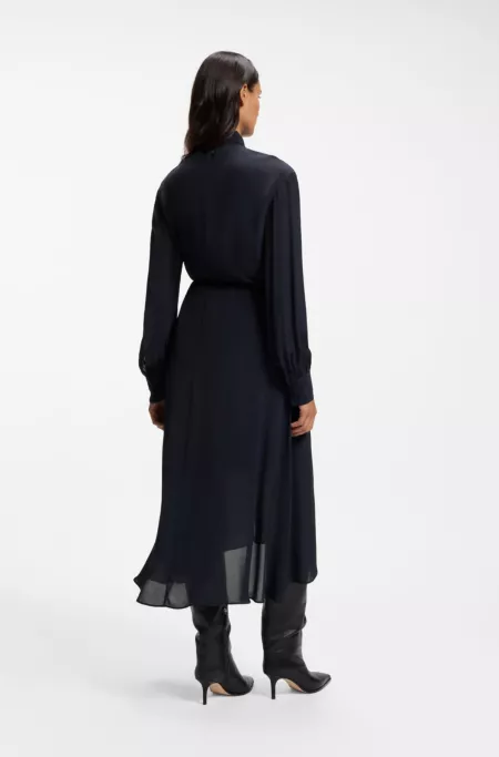 Robe-chemise en crêpe de Chine