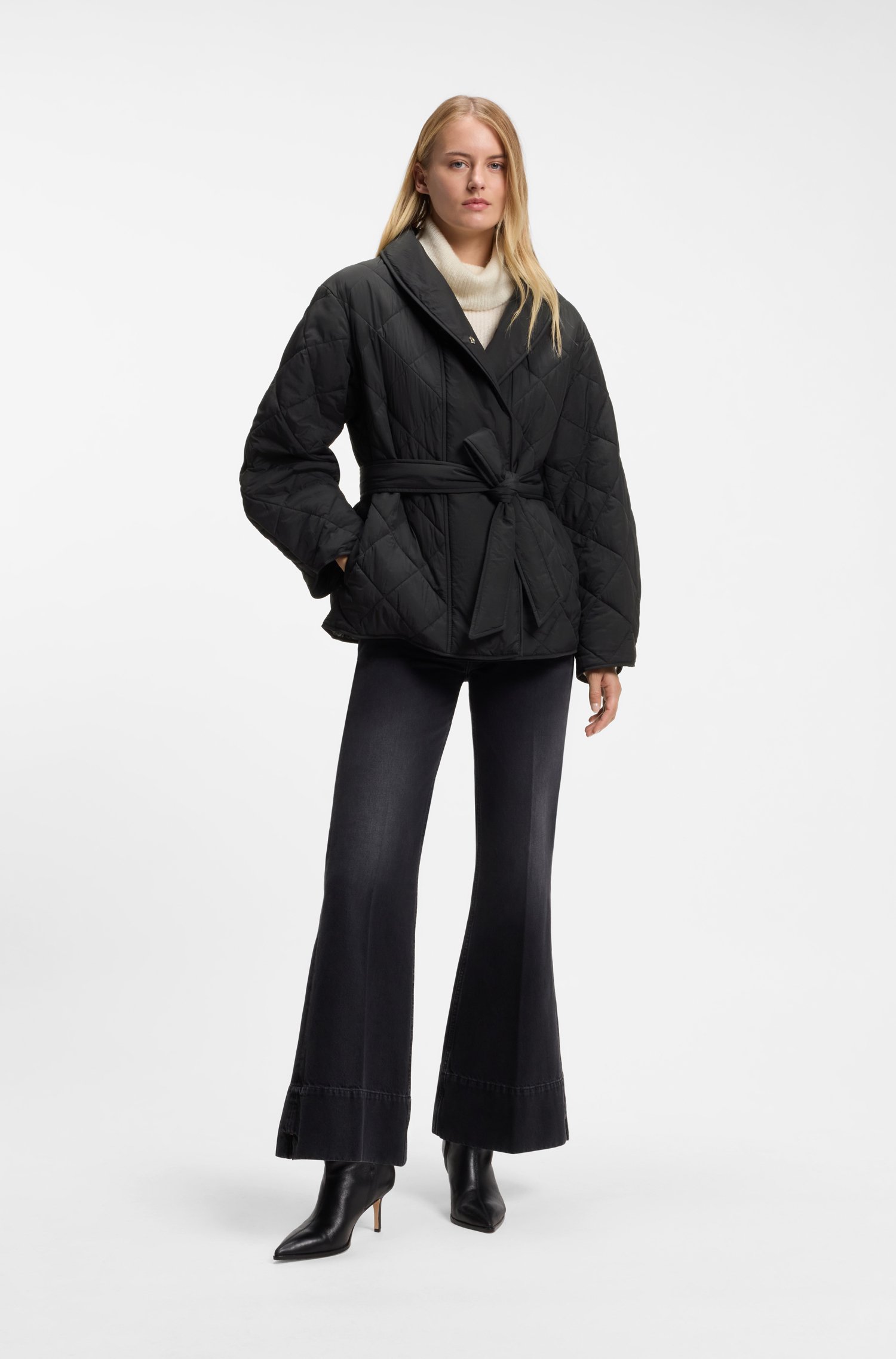 Boss Water-repellent padded jacket with shawl collar jackor dam – bild 2