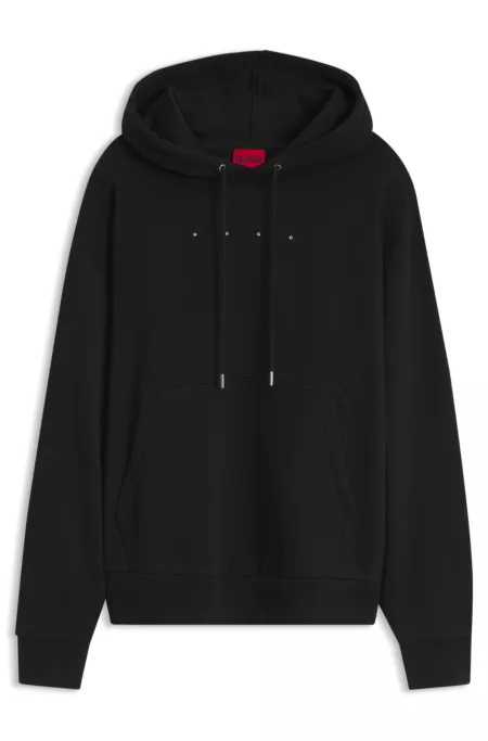 Oversize-fit hoodie with front and back logo prints