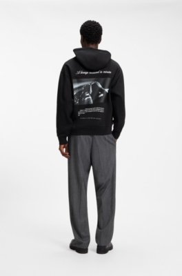 Oversize-fit hoodie with front and back logo prints 3