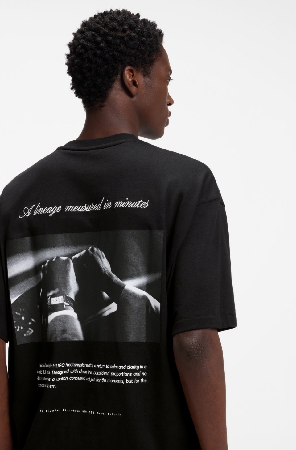 Oversize-fit cotton T-shirt with mixed branding