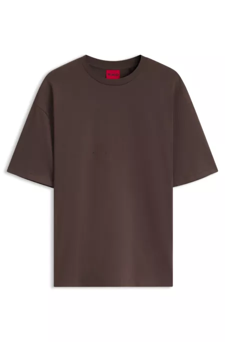 Oversize-fit cotton T-shirt with mixed branding