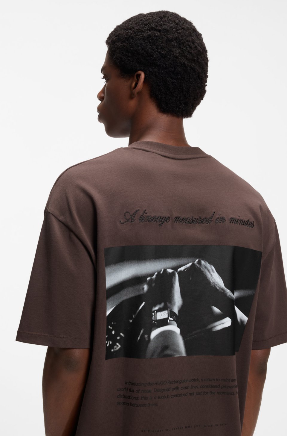 Oversize-fit cotton T-shirt with mixed branding