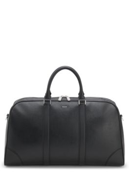 Holdall with silver-tone hardware, Black