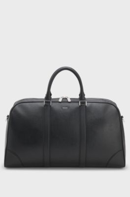 Holdall with silver-tone hardware, Black