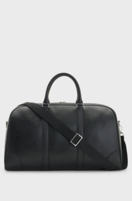Holdall with silver-tone hardware, Black