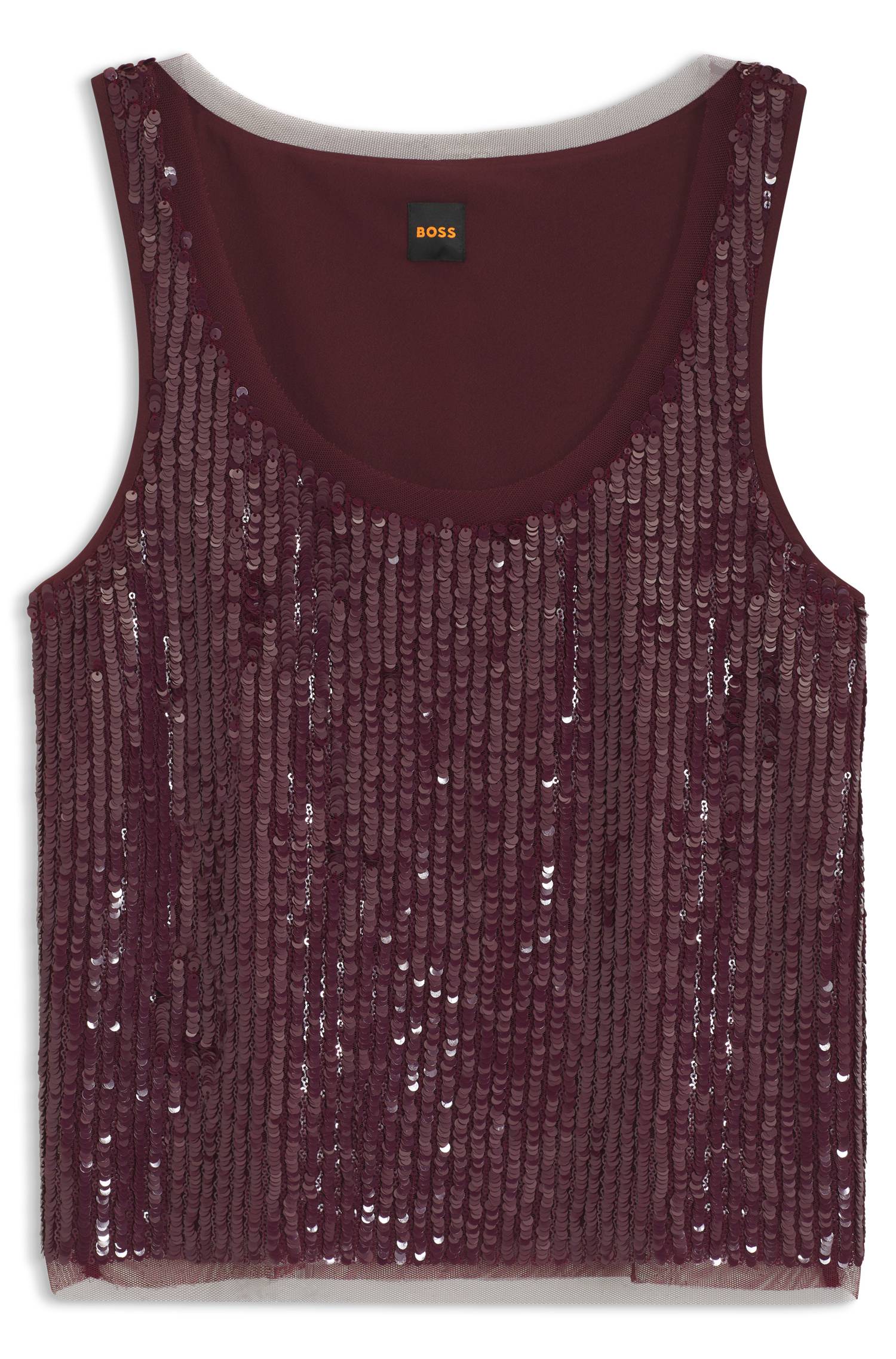 Boss Sequin blouse with tonal mesh trims skjortor & blusar dam – bild 4