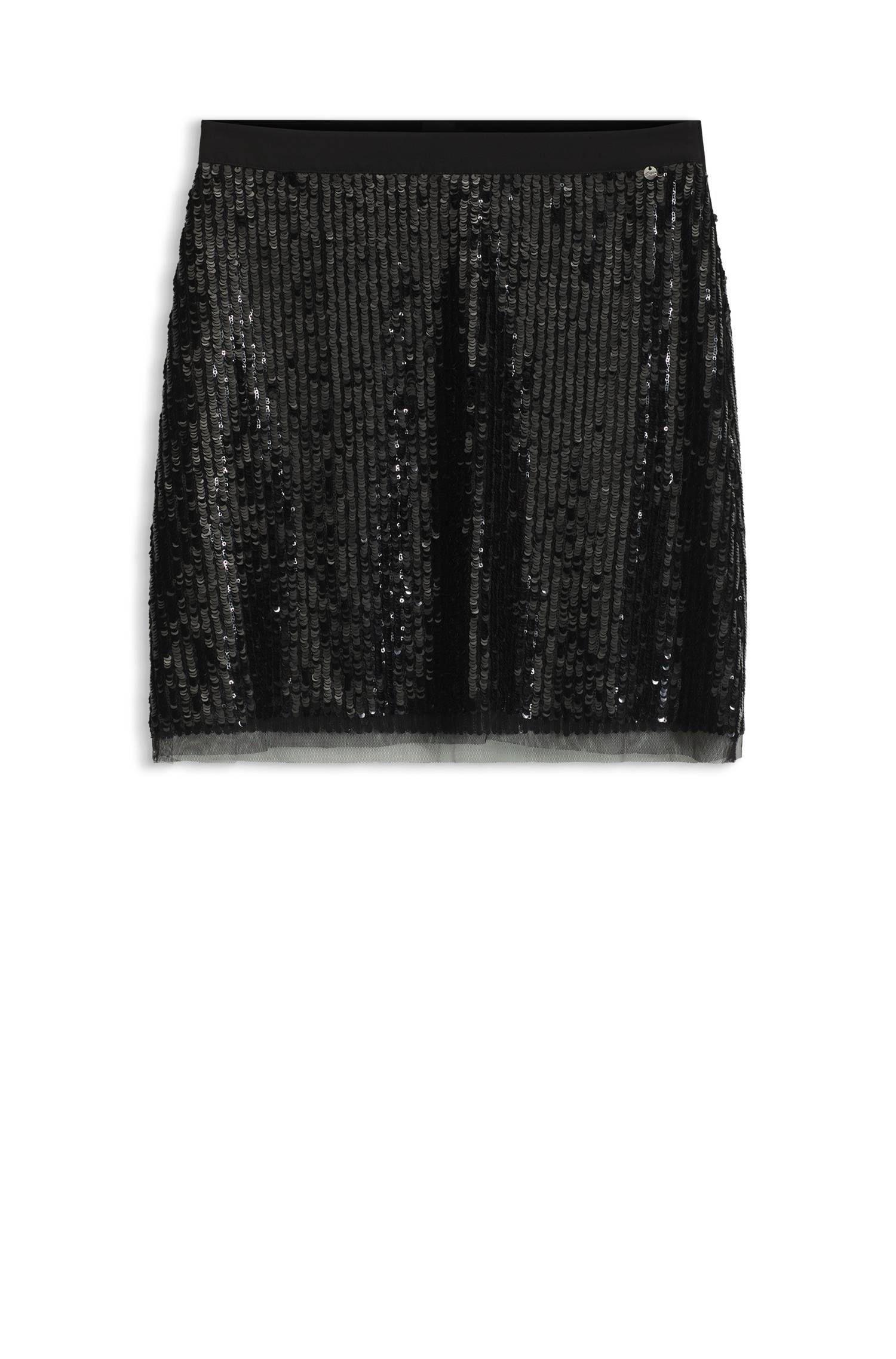 Boss A-line mini skirt with all-over sequins kjolar dam – bild 4