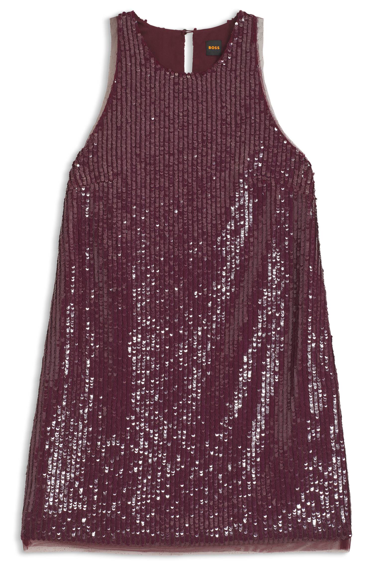 Boss Sequin-covered mini dress with sheer trims klänningar dam – bild 4