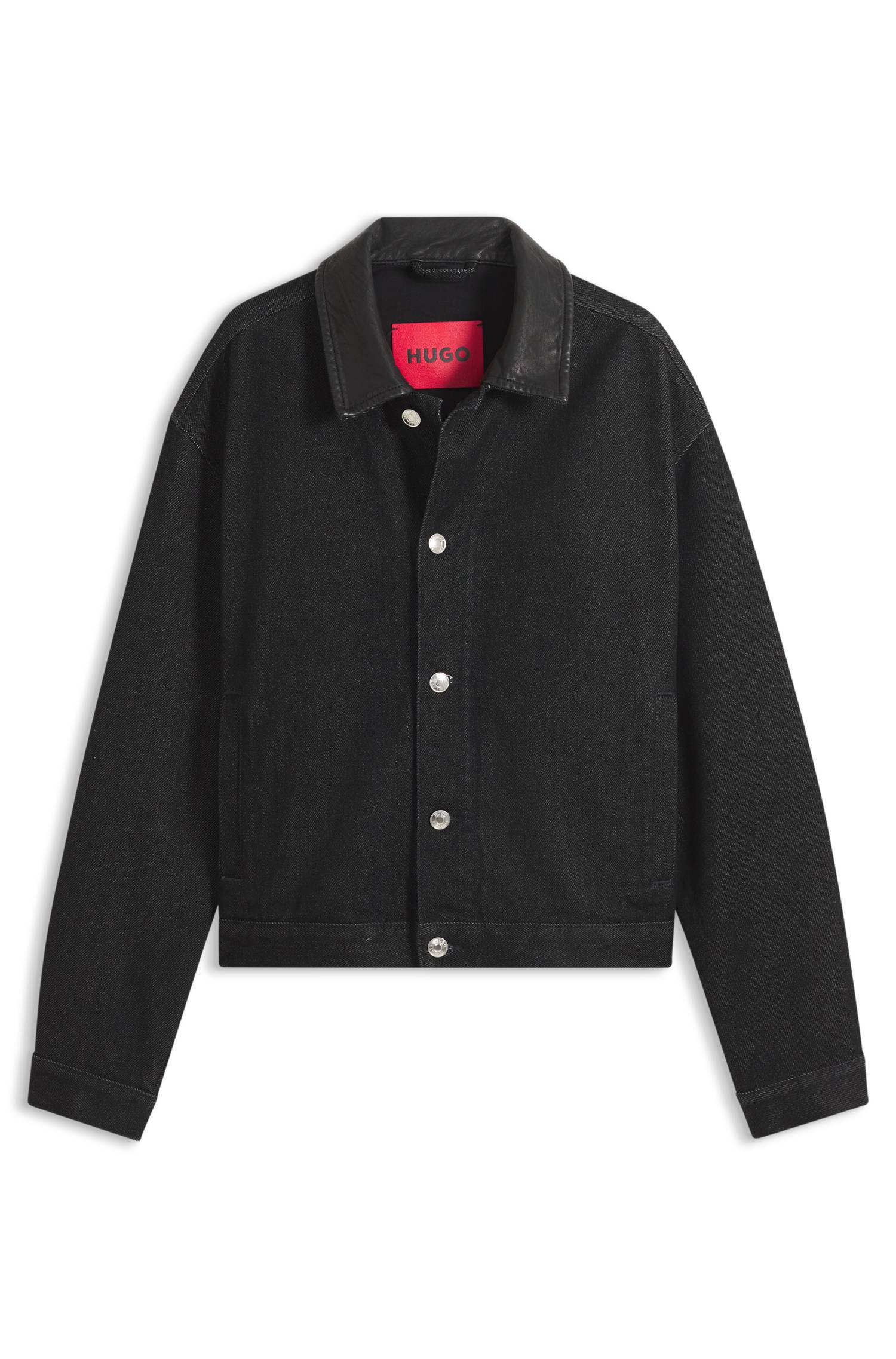 Hugo Cotton denim jacket with a raw aesthetic jackor herr – bild 4