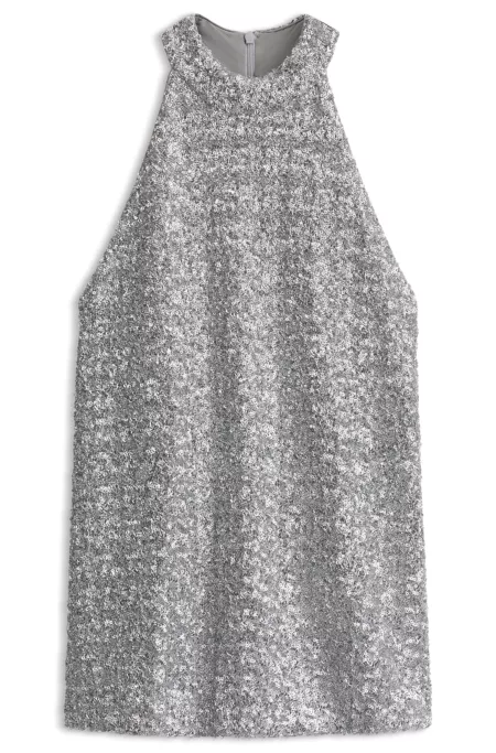 Halter-neck sequin top