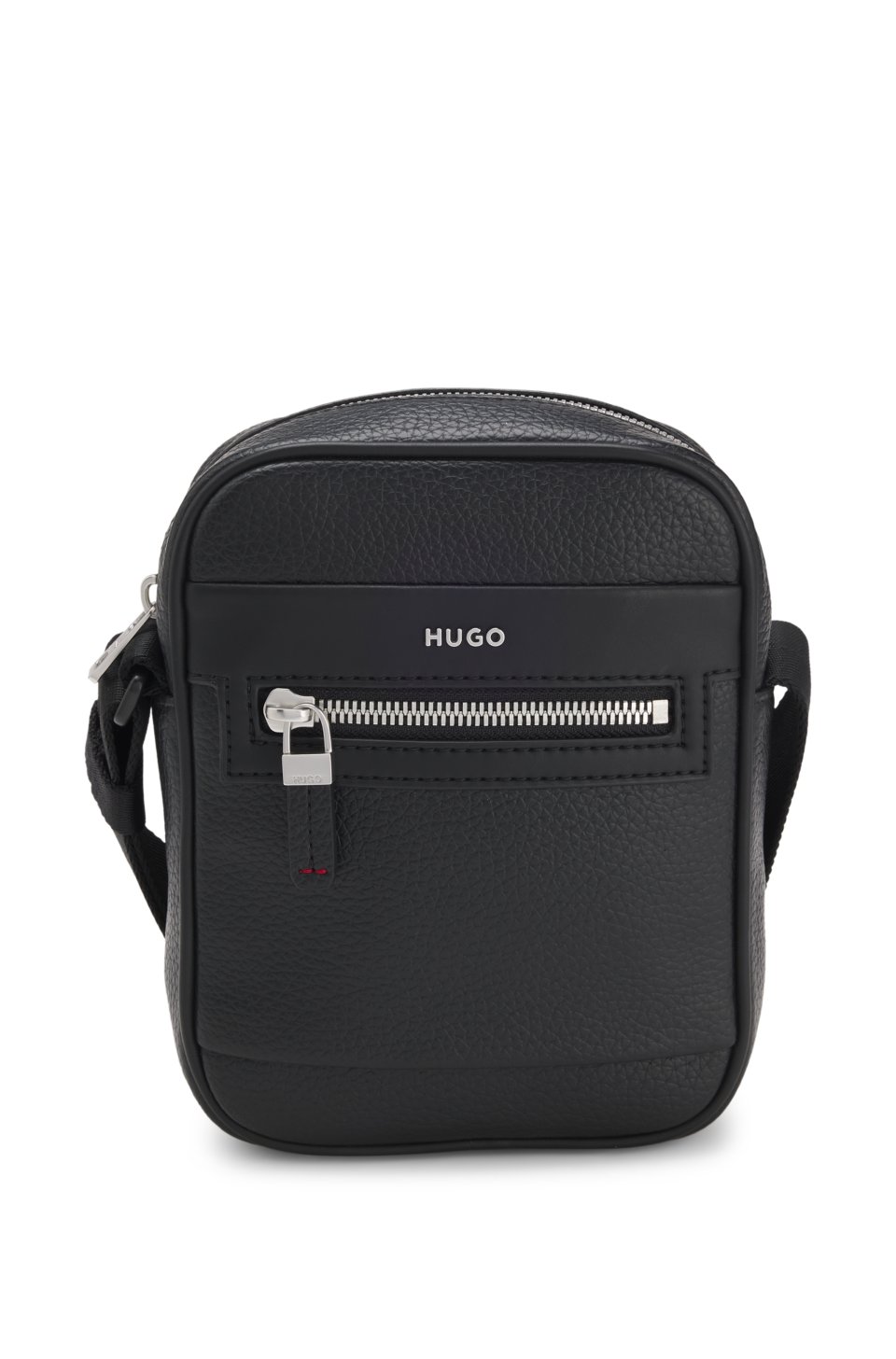 Faux-leather reporter bag