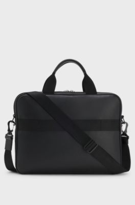 Porte-documents en similicuir, Noir