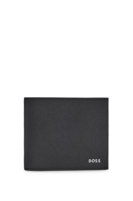 Recycled-leather wallet, Black
