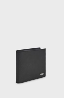 Recycled-leather wallet, Black