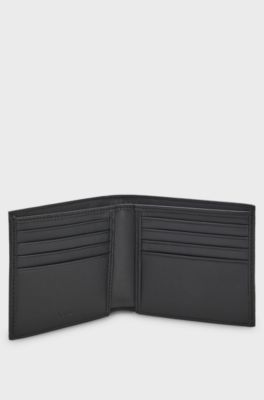 Geldb&ouml;rse aus recyceltem Leder, Schwarz