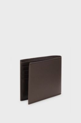 Recycled-leather wallet, Dark Brown