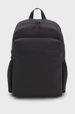 Backpack with wide-set logo detail, Black
