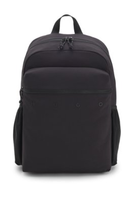 Backpack with wide-set logo detail