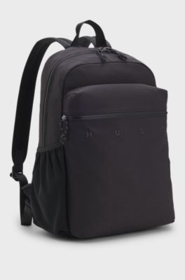 Backpack with wide-set logo detail, Black