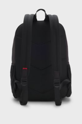 Backpack with wide-set logo detail, Black