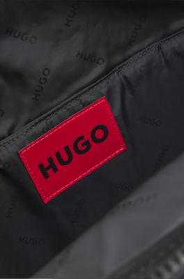 Backpack with wide-set logo detail, Black