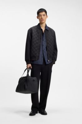 Holdall with wide-set logo detail, Black