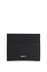 Card holder with logo lettering, Black