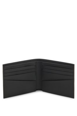 Boss Matt leather wallet with refined logo plaque plånböcker herr – bild 4