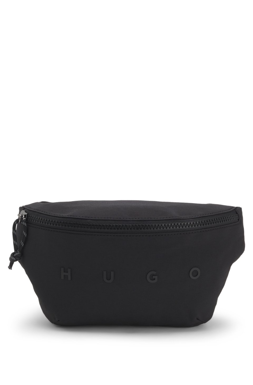 Belt bag with wide-set logo detail