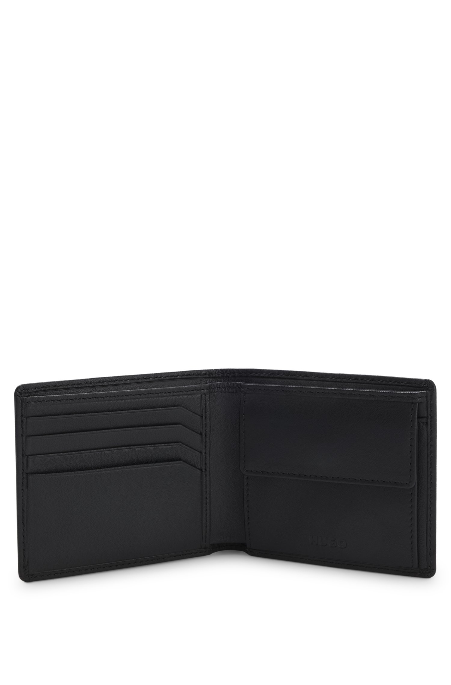 Hugo Leather folding wallet with contrast logo plånböcker & korthållare herr – bild 4