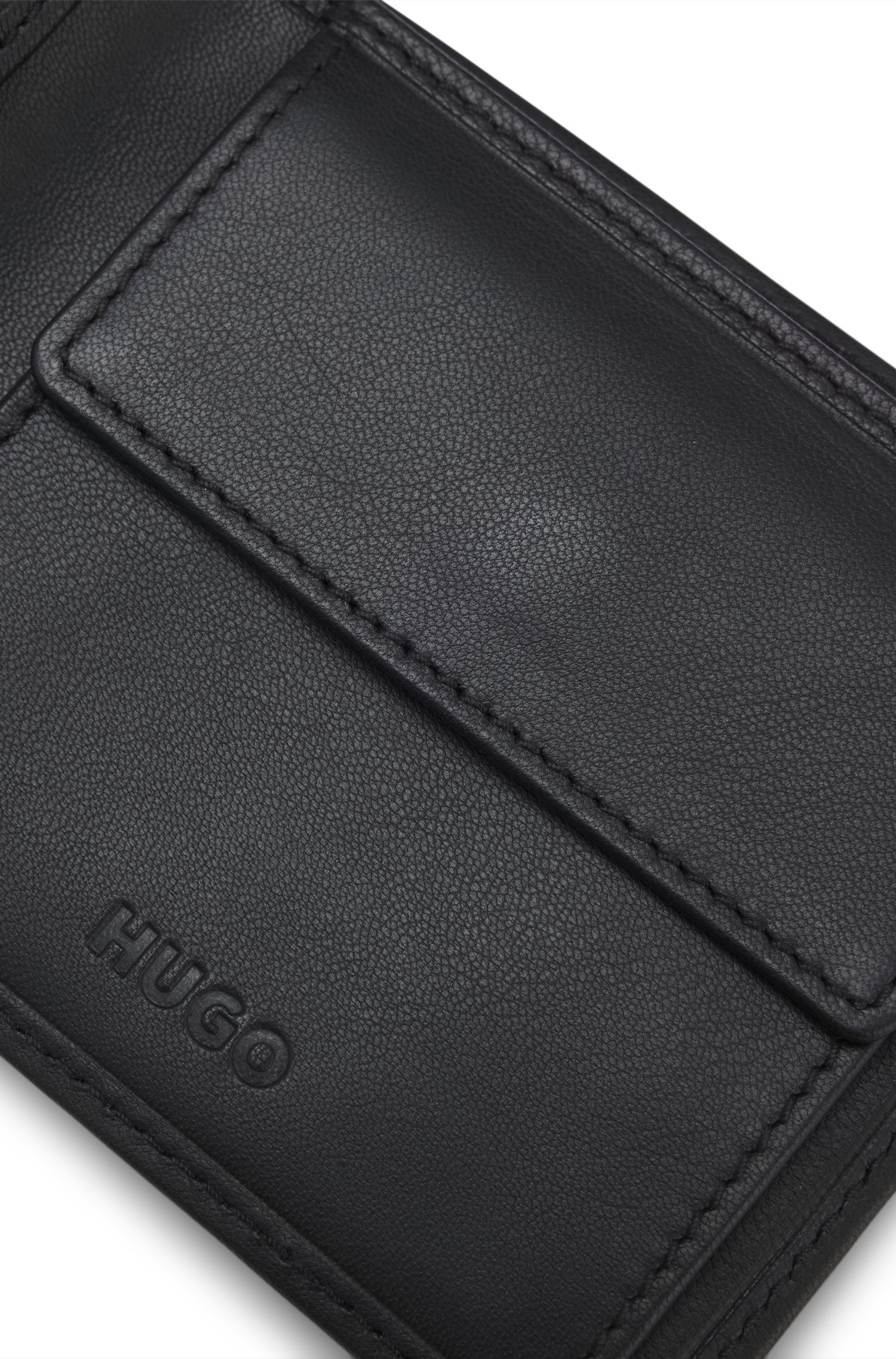 Hugo Leather folding wallet with contrast logo plånböcker & korthållare herr – bild 2