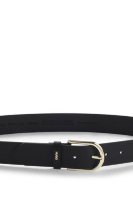 New Black Leather Belt With Gold Tone Hardware | NWOT Leather belt with gold-tone hardware, 3cm | Pinko main image 3