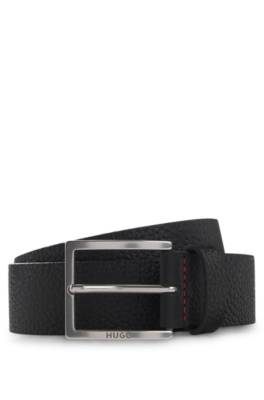 Grained leather belt 1