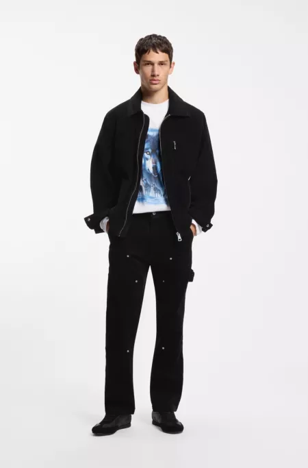Regular-fit carpenter trousers in corduroy